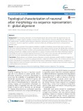 Topological characterization of neuronal arbor morphology via sequence representation: II - global alignment