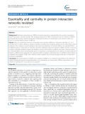 Essentiality and centrality in protein interaction networks revisited