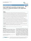 Joint haplotype assembly and genotype calling via sequential Monte Carlo algorithm