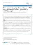 Finite mixture clustering of human tissues with different levels of IGF-1 splice variants mRNA transcripts