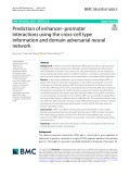 Prediction of enhancer–promoter interactions using the cross‑cell type information and domain adversarial neural network