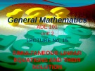 Lecture General mathematics: Lecture 15 - Ms. Fehmida Haroon