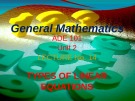 Lecture General mathematics: Lecture 14 - Ms. Fehmida Haroon