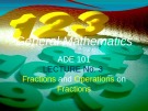 Lecture General mathematics: Lecture 3 - Ms. Fehmida Haroon