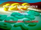 Lecture General mathematics: Lecture 27 - Ms. Fehmida Haroon