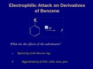 Lecture Organic chemistry - Chapter 16: Electrophilic attack on derivatives of benzene