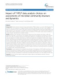 Impact of T-RFLP data analysis choices on assessments of microbial community structure and dynamics