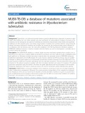 MUBII-TB-DB: A database of mutations associated with antibiotic resistance in Mycobacterium tuberculosis