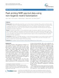 Peak picking NMR spectral data using non-negative matrix factorization