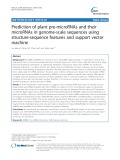 Prediction of plant pre-microRNAs and their microRNAs in genome-scale sequences using structure-sequence features and support vector machine