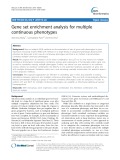 Gene set enrichment analysis for multiple continuous phenotypes