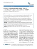 Cache-Oblivious parallel SIMD Viterbi decoding for sequence search in HMMER