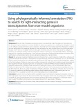 Using phylogenetically-informed annotation (PIA) to search for light-interacting genes in transcriptomes from non-model organisms