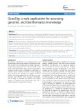 GeneDig: A web application for accessing genomic and bioinformatics knowledge