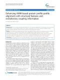 Enhancing HMM-based protein profile-profile alignment with structural features and evolutionary coupling information
