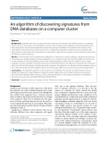 An algorithm of discovering signatures from DNA databases on a computer cluster