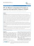 PVT: An efficient computational procedure to speed up next generation sequence analysis