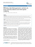 PBHoney: Identifying genomic variants via long-read discordance and interrupted mapping