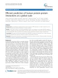 Efficient prediction of human protein-protein interactions at a global scale