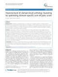 Improvement of domain-level ortholog clustering by optimizing domain-specific sum-of-pairs score