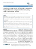 DMRforPairs: Identifying Differentially Methylated Regions between unique samples using array based methylation profiles