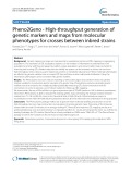 Pheno2Geno - High-throughput generation of genetic markers and maps from molecular phenotypes for crosses between inbred strains