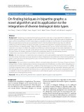 On finding bicliques in bipartite graphs: A novel algorithm and its application to the integration of diverse biological data types