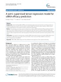 A semi–supervised tensor regression model for siRNA efficacy prediction
