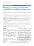 Exploiting large-scale drug-protein interaction information for computational drug repurposing