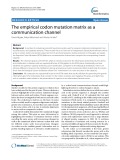 The empirical codon mutation matrix as a communication channel