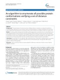 An algorithm to enumerate all possible protein conformations verifying a set of distance constraints