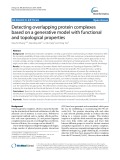 Detecting overlapping protein complexes based on a generative model with functional and topological properties