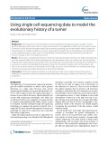 Using single cell sequencing data to model the evolutionary history of a tumor