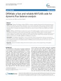 DFBAlab: A fast and reliable MATLAB code for dynamic flux balance analysis