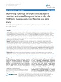 Improving statistical inference on pathogen densities estimated by quantitative molecular methods: Malaria gametocytaemia as a case study