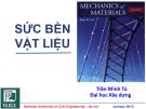 Bài giảng Sức bền vật liệu 1: Chương 6 - PGS. TS. Trần Minh Tú