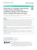 Enhancing our conceptual understanding of state and trait self-efficacy by correlational analysis of four self-efficacy scales in people with spinal cord injury