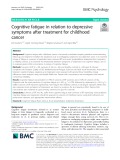 Cognitive fatigue in relation to depressive symptoms after treatment for childhood cancer