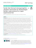 Family Club Denmark #strongertogether - a volunteer intervention for disadvantaged families: Study protocol for a quasiexperimental trial