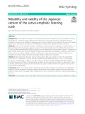 Reliability and validity of the Japanese version of the active-emphatic listening scale