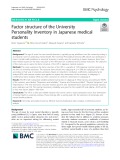 Factor structure of the University Personality Inventory in Japanese medical students