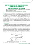 Determination of xanthophylls compounds in dietary supplements by HPLC-PDA