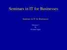 Seminars in IT for Businesses - Summary 2