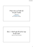 Bài giảng Phân tích và thiết kế thuật toán: Bài 2 – Hà Đại Dương