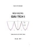 Bài giảng Giải tích 1 – PGS.TS. Tô Văn Ban