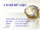 Bài giảng Cơ sở dữ liệu: Chương 1 - Đỗ Thị Mai Hường