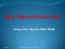 Bài giảng An ninh mạng: Bài 3 - Nguyễn Hiếu Minh