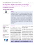 The relationships of technology readiness, perceived value, satisfaction, and continuance intention – A study of self-service technologies in Viet Nam