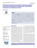 Deriving formulations for forecasting the ultimate strength of locally dented ring-stiffened cylinders under combined axial compression and radial pressure loads