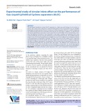 Experimental study of circular inlets effect on the performances of Gas-Liquid Cylindrical Cyclone separators (GLCC)